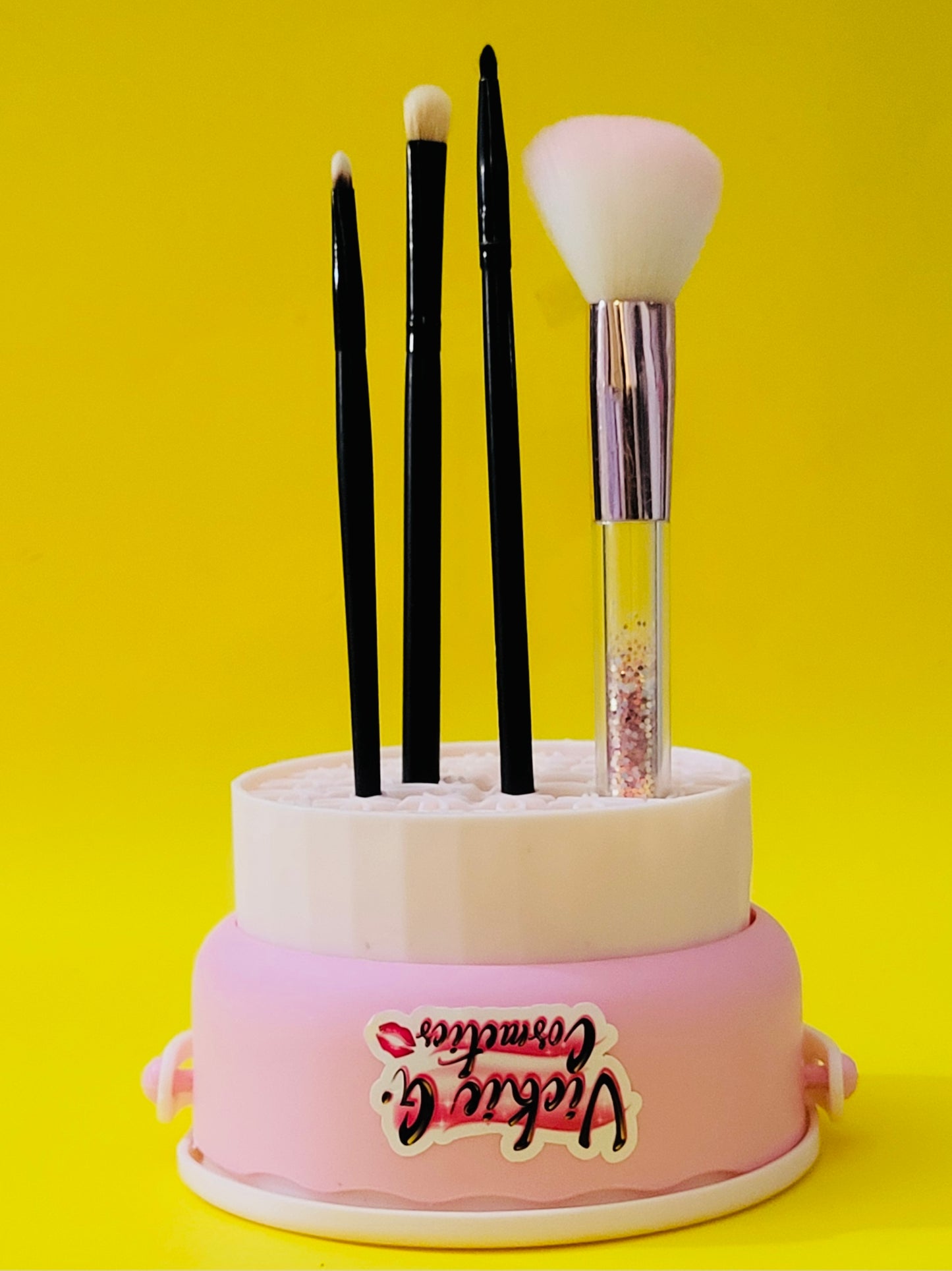Vickie G. Cosmetics | Multi Functional Makeup Tool Cleaning Bowl | Cleaner & Brush stand